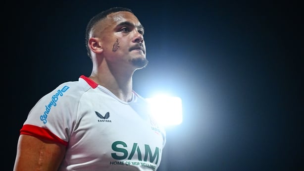 26 September 2025; Juarno Augustus of Ulster after his side's victory in the United Rugby Championship match between Ulster and Dragons at Affidea Stadium in Belfast. Photo by Shauna Clinton/Sportsfile