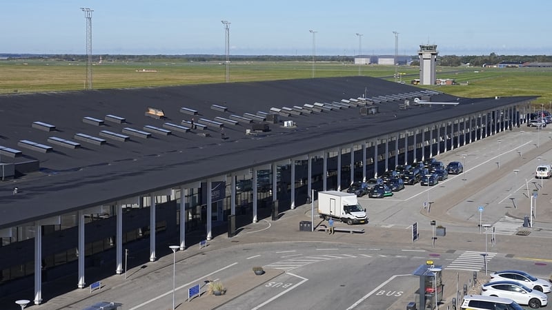 Mysterious drone observations across Denmark since Monday have prompted the closure of several airports (file image of Aalborg Airport)