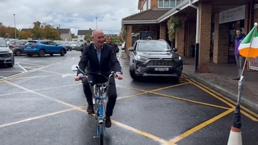 Jim Gavin visits bike shop in Dublin