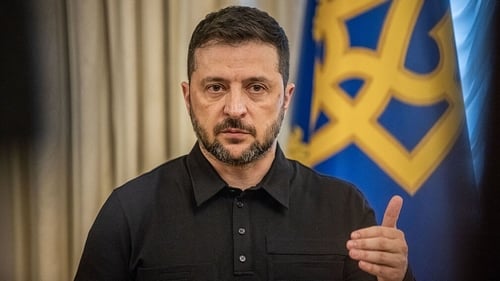 Ukraine's President Volodymyr Zelensky spoke to journalists in Ukraine after returning from the US