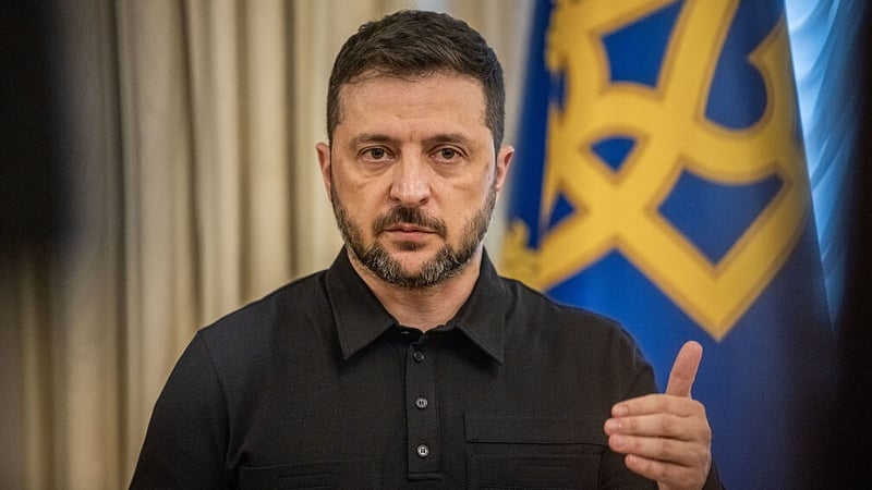 Ukraine's President Volodymyr Zelensky spoke to journalists in Ukraine after returning from the US