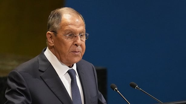 Sergei Lavrov, Russia's foreign minister, during the United Nations General Assembly (UNGA) in New York