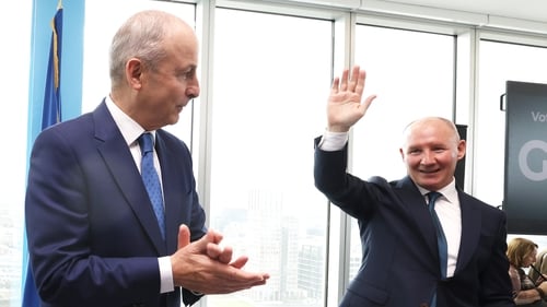 Jim Gavin's (R) departure from the presidential race has raised questions about Micheál Martin's (L) leadership of Fianna Fáil
