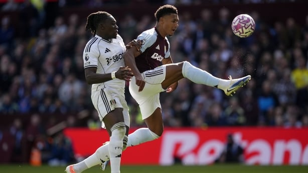 Aston Villa's Ollie Watkins scores against Fulham, Premier League, September 2025