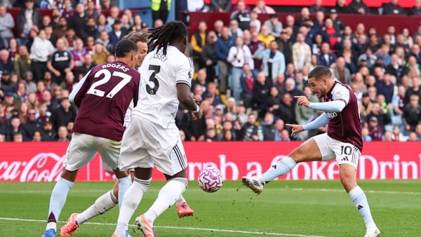 Emiliano Buendia of Aston Villa scores against Fulham - Premier League, September 2025