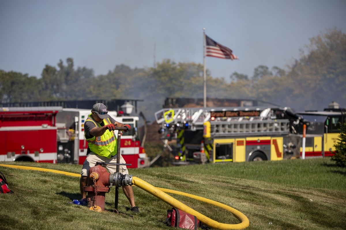 Michigan church in flames after armed man crashes vehicle into building