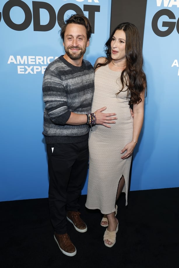 Kieran Culkin and Jazz Charton pose for a photo