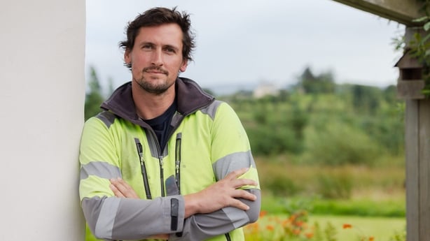 Harison Gardner poses for a promotional shot for series 2 of Build Your Own Home