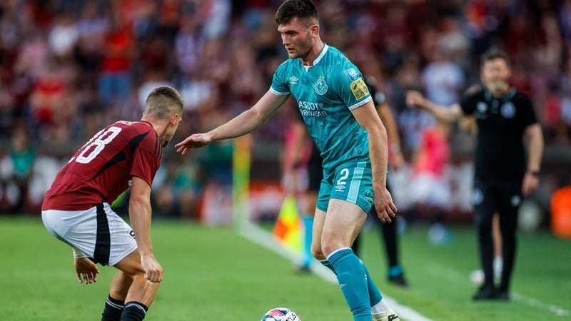 Shamrock Rovers' Josh Honohan in action against Sparta Prague last August in the Champions League qualifiers