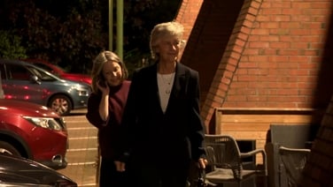 Catherine Connolly arrives at Virgin Media for Presidential Election debate