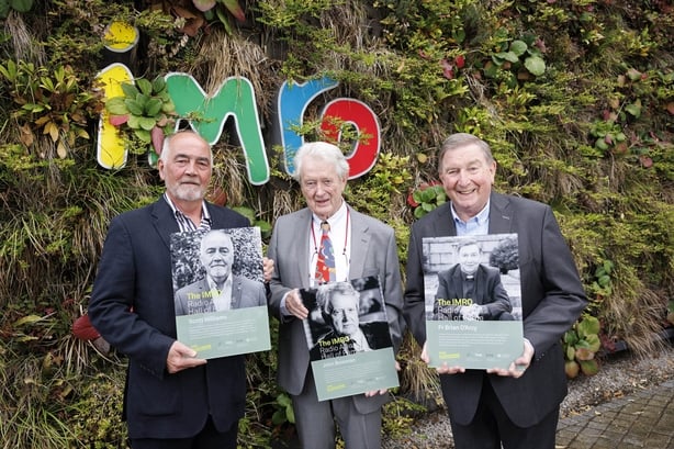 Scott Williams John Bowman and Fr. Brian D'Arcy pictured as they are inducted into the IMRO Hall of Fame at a special ceramony ahead of the IMRO Radio Awards this Friday. Picture Andres Poveda