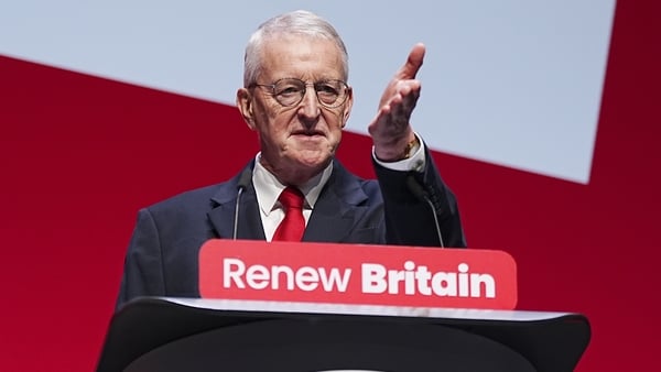 Northern Ireland Secretary Hilary Benn delivers a speech during the Labour Party Conference