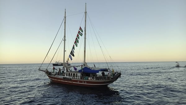 A view from Global Sumud Flotilla, which is an international initiative aimed at reaching the Gaza to deliver humanitarian aid