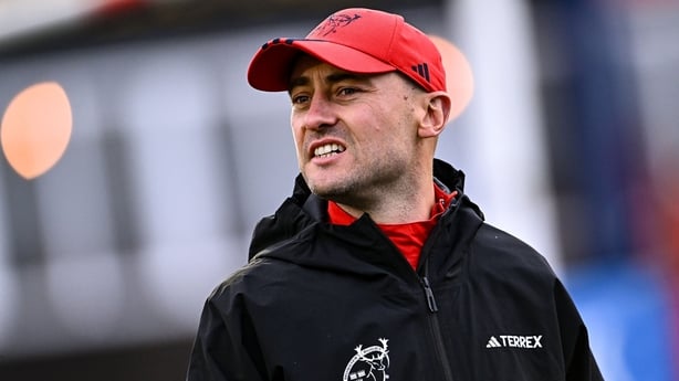 12 September 2025; Munster head of athletic performance Brad Mayo before the pre-season friendly match between Munster and Bath at Virgin Media Park in Cork. Photo by Piaras Ó Mídheach/Sportsfile