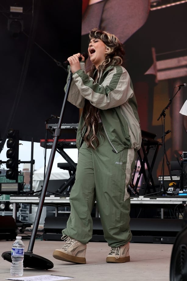 Lola Young on stage at the 2025 All Things Go NYC at Forest Hills Stadium on September 27, 2025 in New York City
