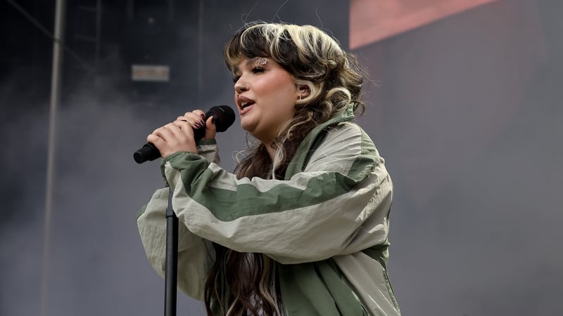 Lola Young on stage at the 2025 All Things Go NYC at Forest Hills Stadium