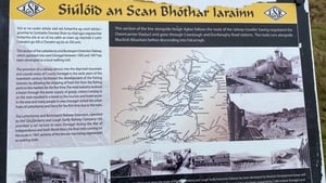 Daithí Alcorn, ball de Choiste Siúlóid an tSeanbhóthair Iarainn in Ailt a’Chorráin. show image