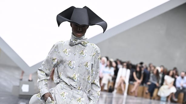 A model presents a creation by Dior