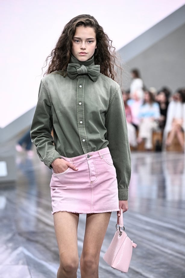 A model presents a creation by Dior