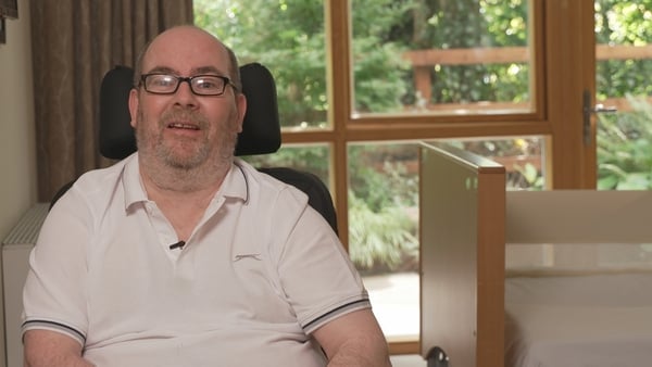 Ivan Walsh in his room at a nursing home