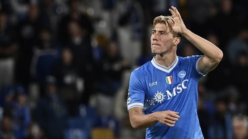 Rasmus Hojlund was on the double for Napoli
