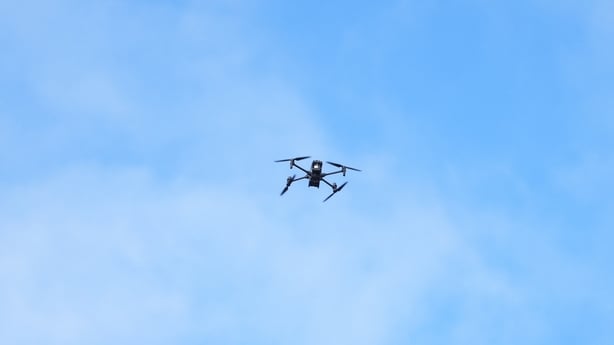 A police drone deployed over Copenhagen as EU leaders meet