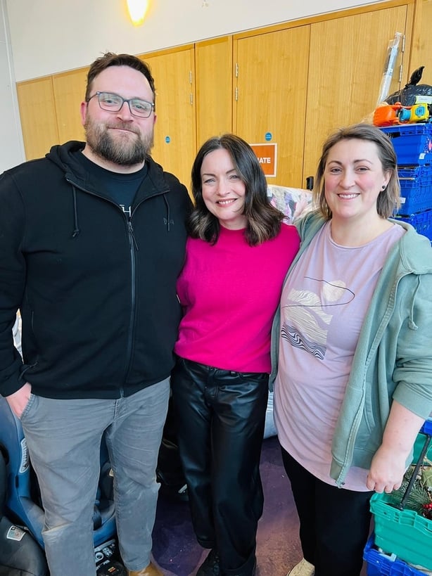 Designer Dee Coleman with Laura and Mark