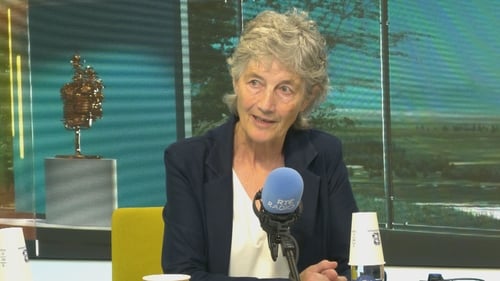 An t-iarrthóir Uachtaránachta Catherine Connolly ag caint ar RTÉ ar maidin inniiu