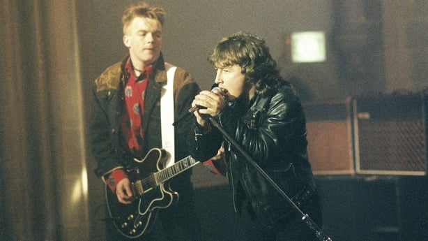 Tom Dunne singing with Something Happens on Megamix, 1988