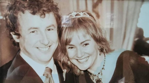 Tom Dunne and his wife Audrey on their wedding day