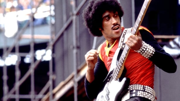 Phil Lynott of Thin Lizzy performs in Chicago on 5 August, 1979