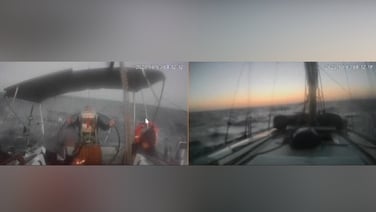 Cameras on board show the Marinette continuing to sail towards Gaza