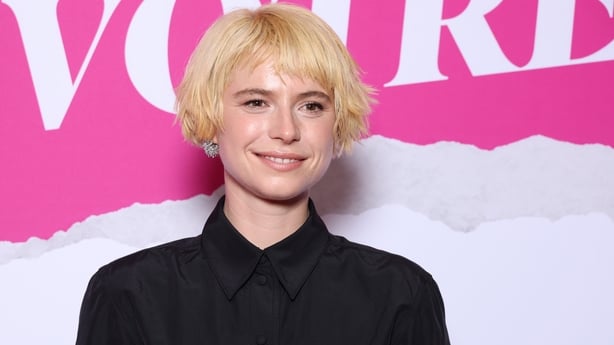 Jessie Buckley attends the Wicked Little Letters - Scandaleusement Votre Paris Premiere at Drugstore Publicis Cinema on 14 February, 2024 in Paris