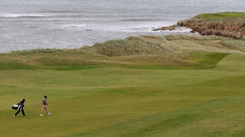 Conditions are tough at the Alfred Dunhill Links Championship