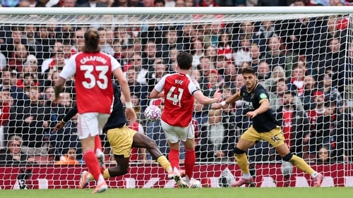 Declan Rice broke the deadlock at the Emirates