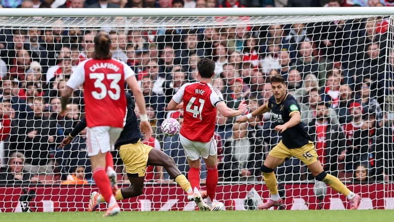Declan Rice broke the deadlock at the Emirates