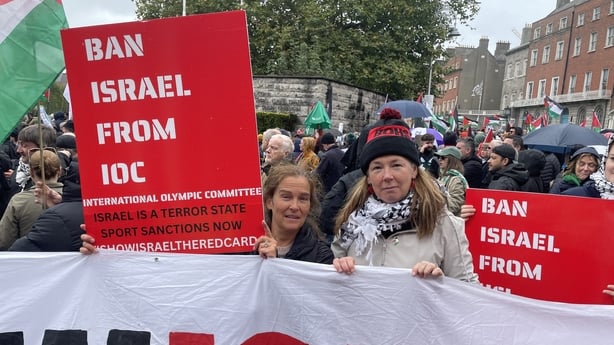 Joanne McDonald (left) of Irish Sport for Palestine