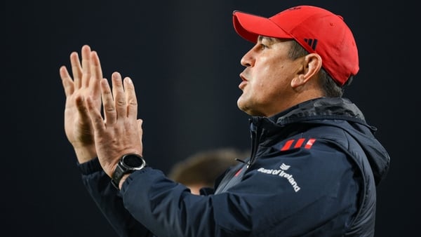 4 October 2025; Munster head coach Clayton McMillan before the United Rugby Championship match between Munster and Cardiff Rugby at Thomond Park in Limerick. Photo by Brendan Moran/Sportsfile