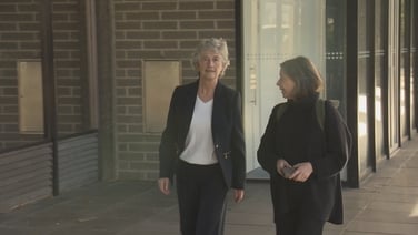 Catherine Connolly arrives at RTÉ for Presidential debate