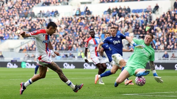 Daniel Munoz of Crystal Palace scores against Everton - Premier League, October 2025