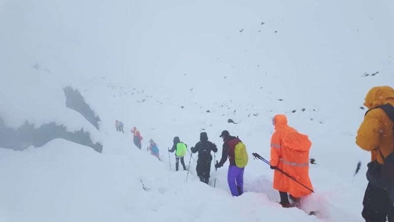 The blizzard hit the mountainside on Mount Everest on Friday into Saturday