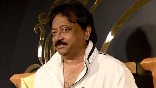 Bollywood film director Ram Gopal Varma attends a party to celebrate the success of the Indian Hindi-language action-drama film Animal in Mumbai on 6 January, 2024