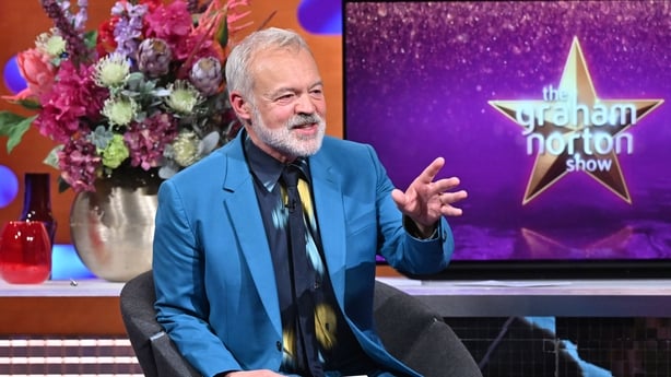 Graham Norton hosting his BBC chatshow