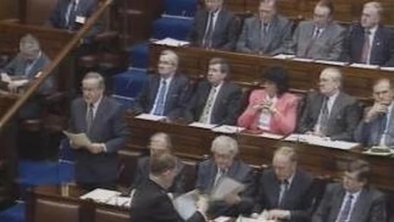 First televised budget report delivered from Dáil Éireann, 1991
