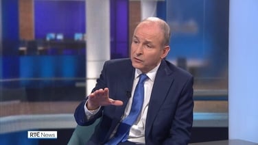 Taoiseach Micheál Martin discusses Jim Gavin withdrawal from Áras race