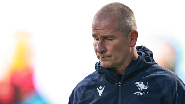 27 September 2025; Connacht head coach Stuart Lancaster before the United Rugby Championship match between Connacht and Benetton Treviso at Dexcom Stadium in Galway. Photo by Thomas Flinkow/Sportsfile