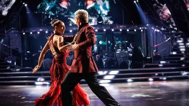 Karen Carney and Carlos Gu on the Strictly dancefloor