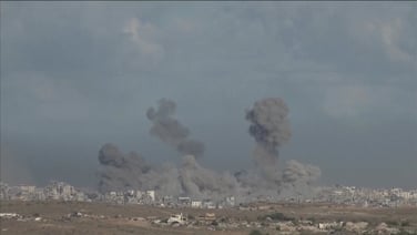 Israeli forces bomb Gaza on anniversary of 7 October