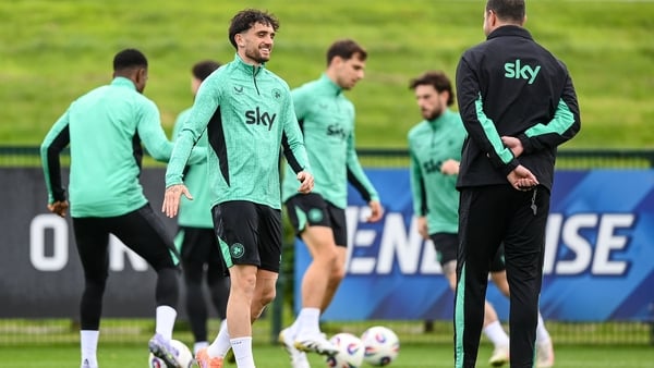 7 October 2025; Troy Parrott during a Republic of Ireland training session at the FAI National Training Centre in Abbotstown, Dublin. Photo by Stephen McCarthy/Sportsfile