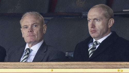 Celtic board members Chris McKay and Michael Nicholson(r) attended the meeting